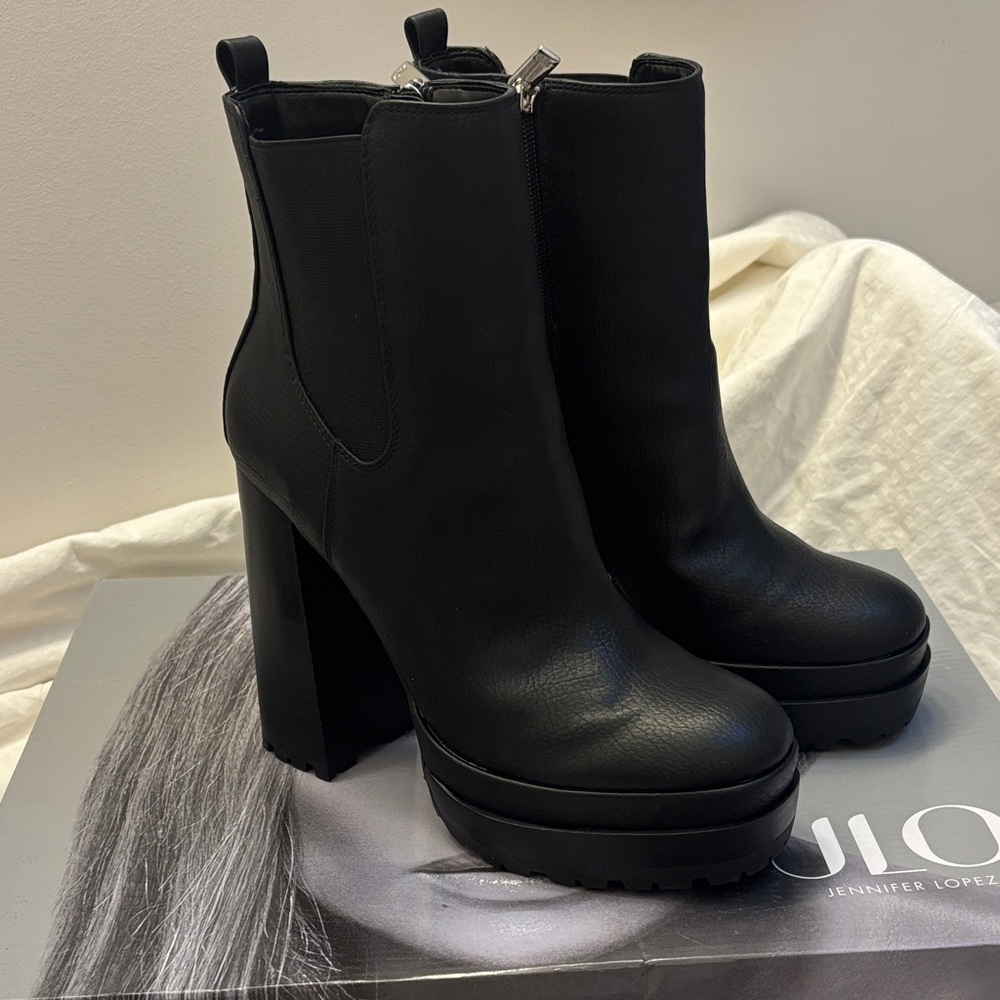 Black Platform Ankle Boots